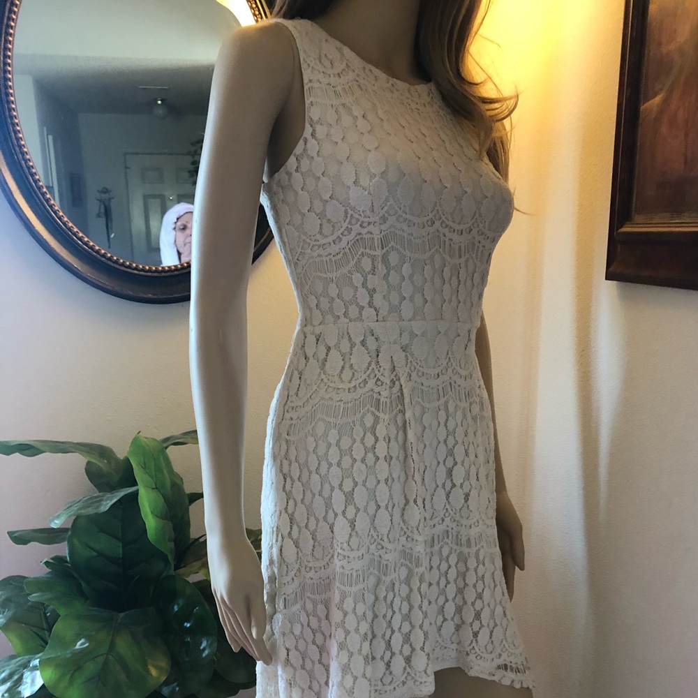 Ivory Lace High Low Dress!